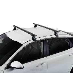 Zdjęcie poglądowe. Bagażnik bazowy CRUZ Airo T Dark. Mocowania do dachu opracowane są do konkretnego modelu samochodu. 