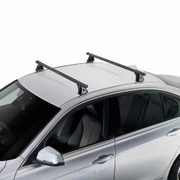 Zdjęcie poglądowe. Bagażnik bazowy CRUZ SX. Mocowania do dachu opracowane są do konkretnego modelu samochodu.